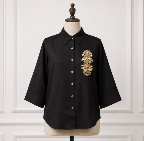 Black & Antique Gold