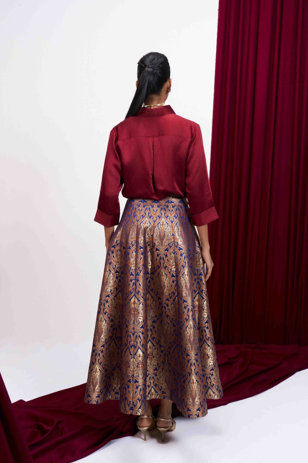 Sunheri Shirt - Maroon