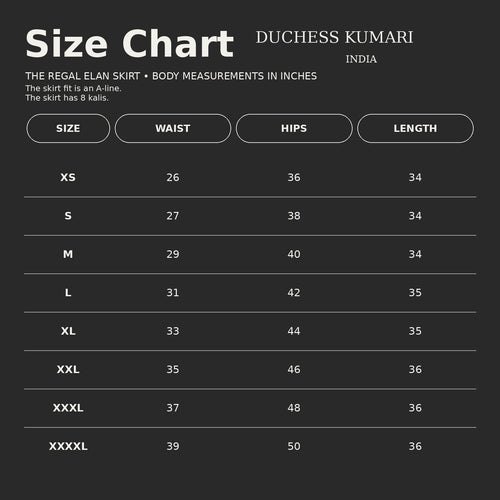 Skirt Size Chart