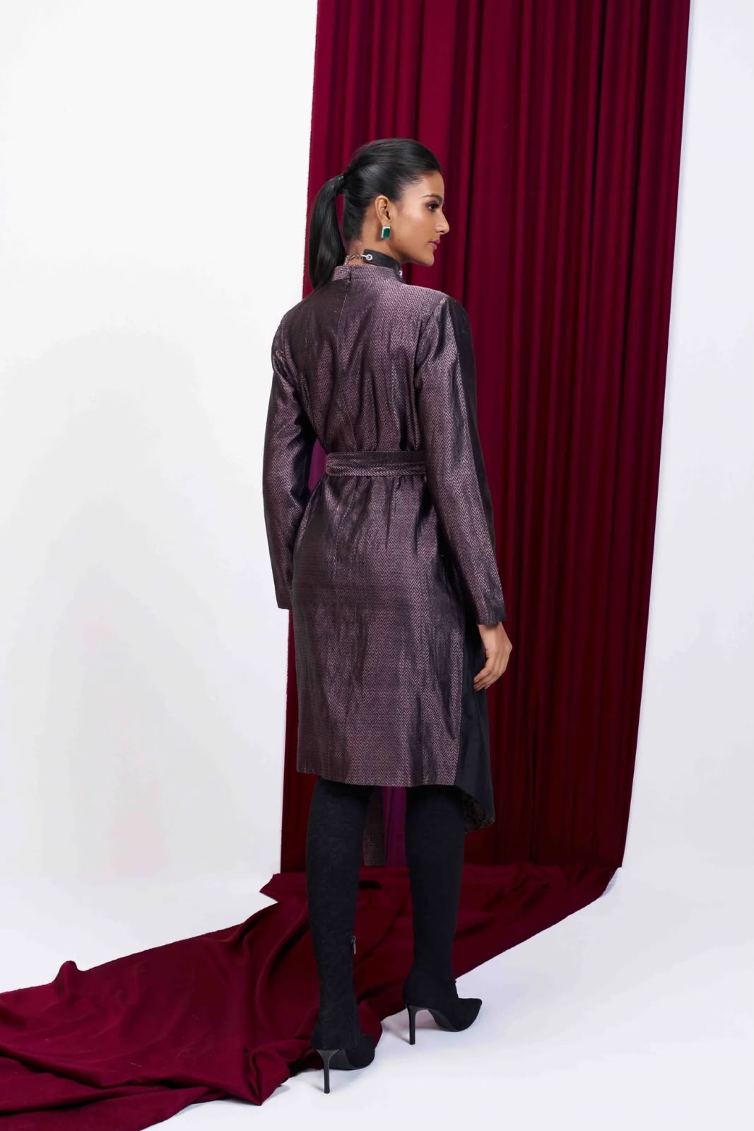 Meher Brocade Wrap Dress