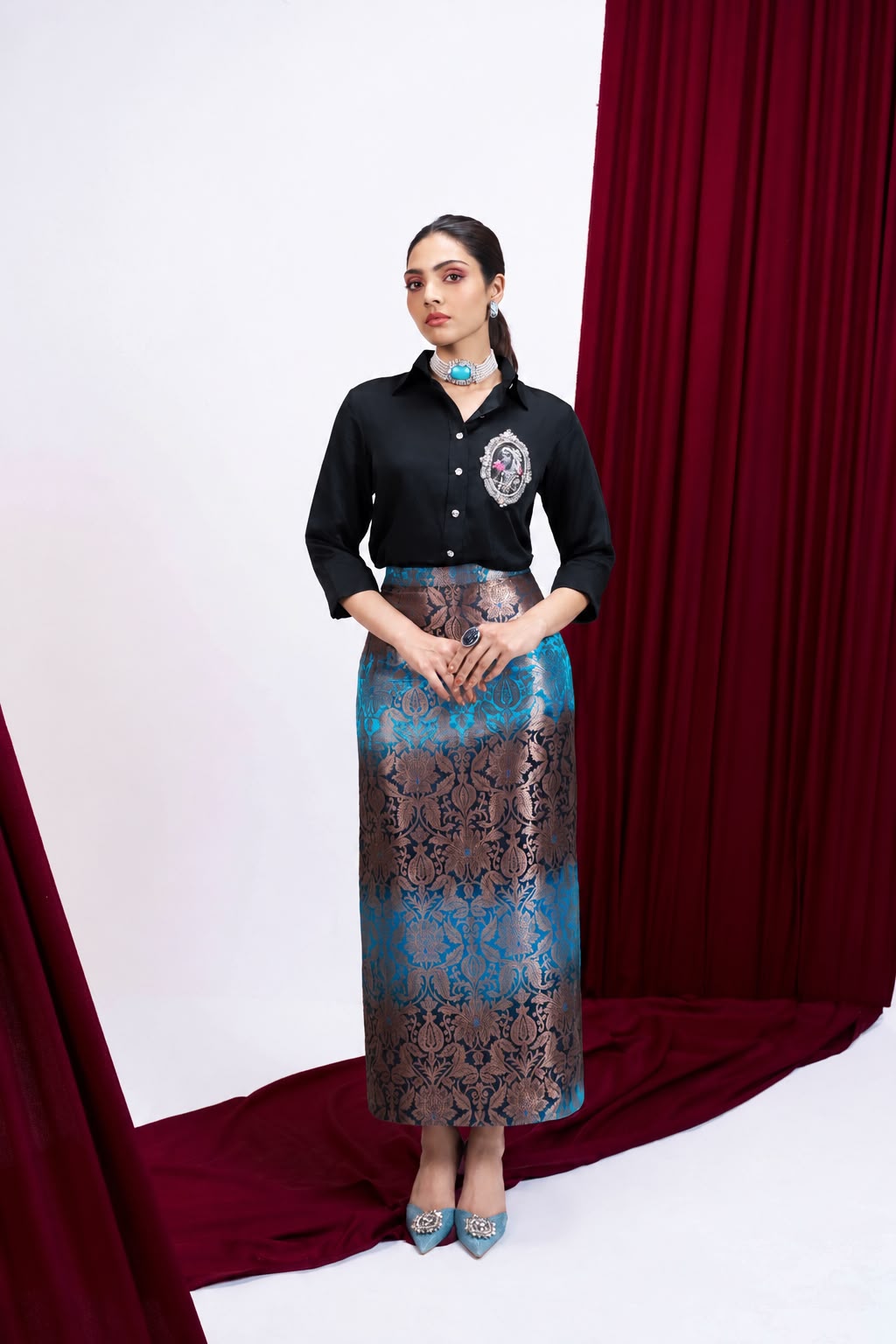 Rajkumari shirt - Black