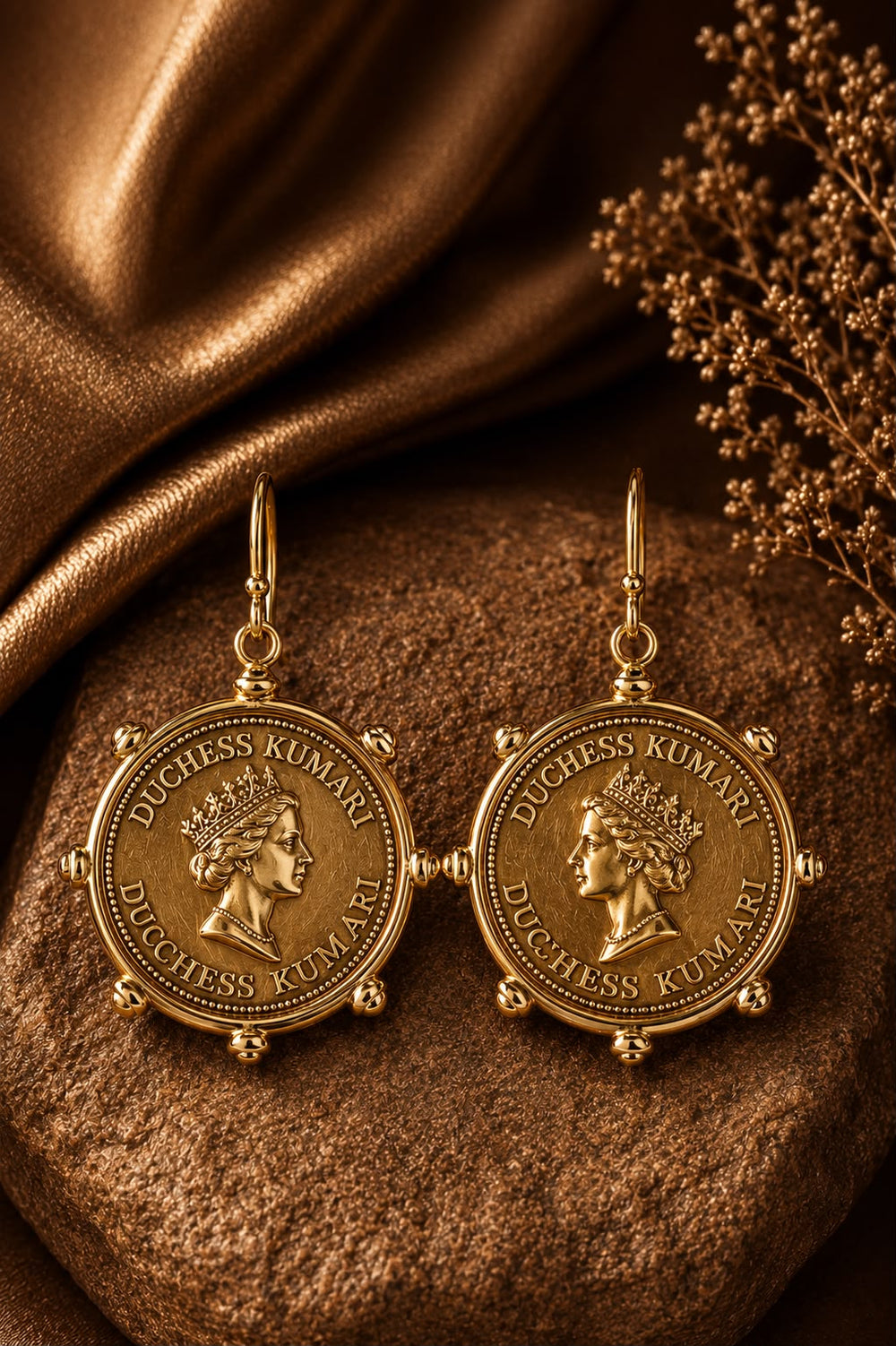 Duchess Medallion Drop Earrings