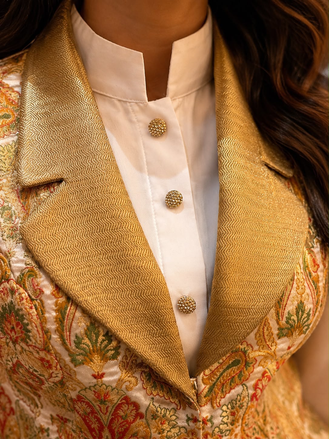 The Regal Brocade Vest Set
