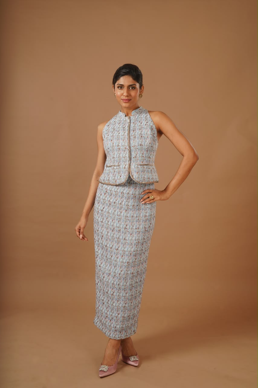 The Céleste Tweed Vest Set