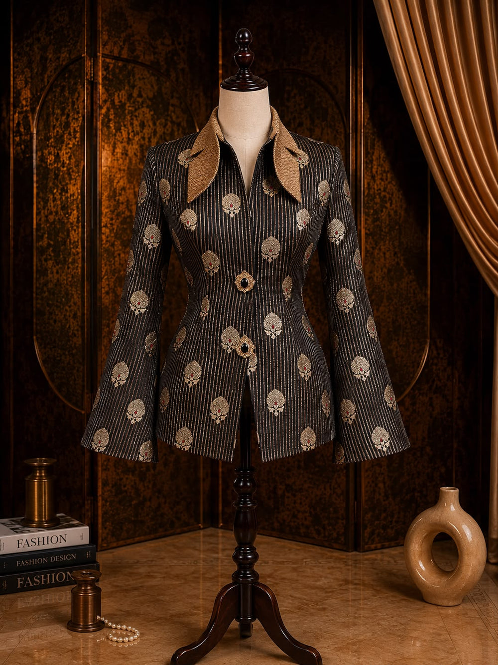 The Imperial Noir Pant Set - Second Image