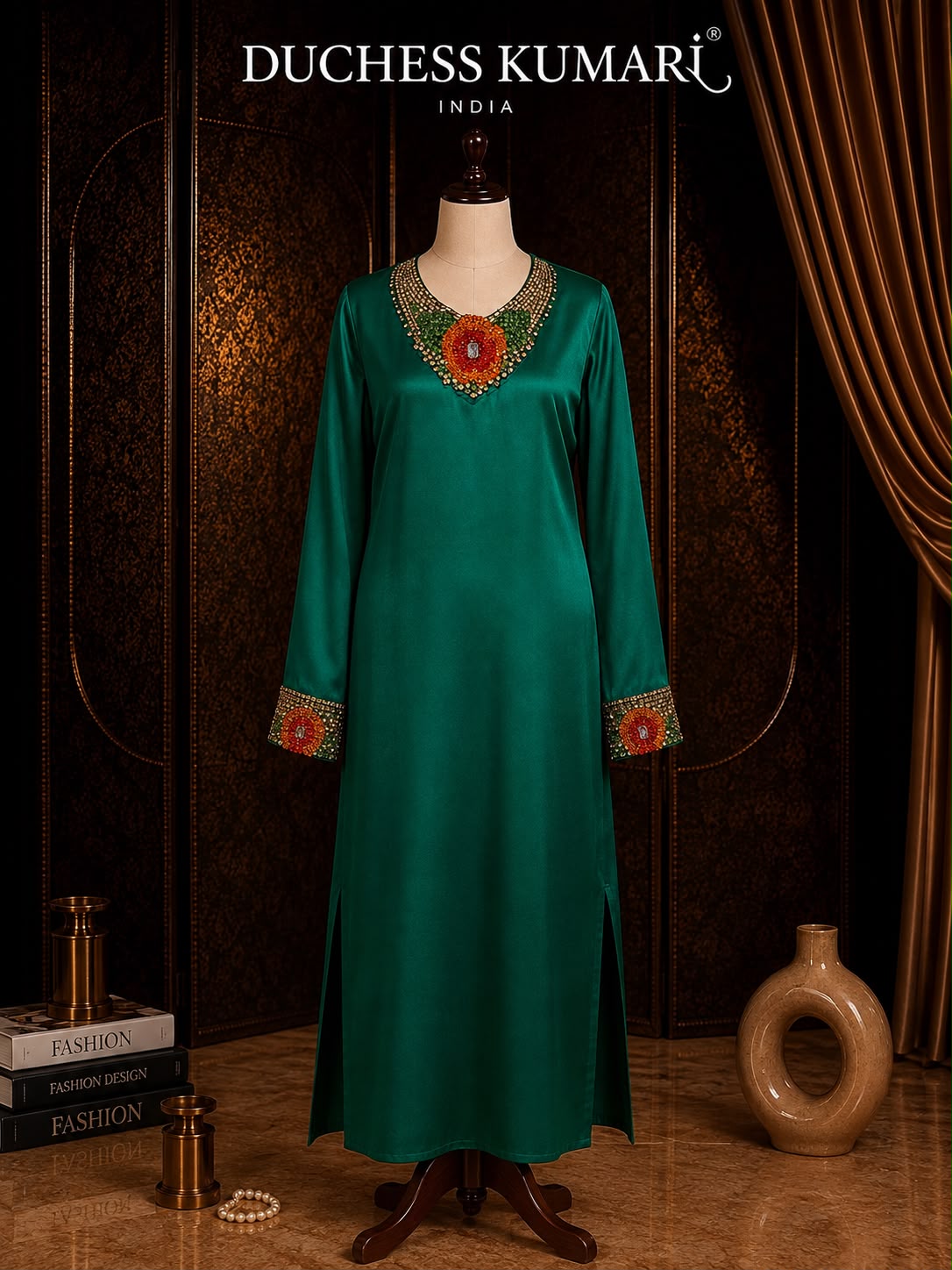 The Emerald Soleil Kaftan