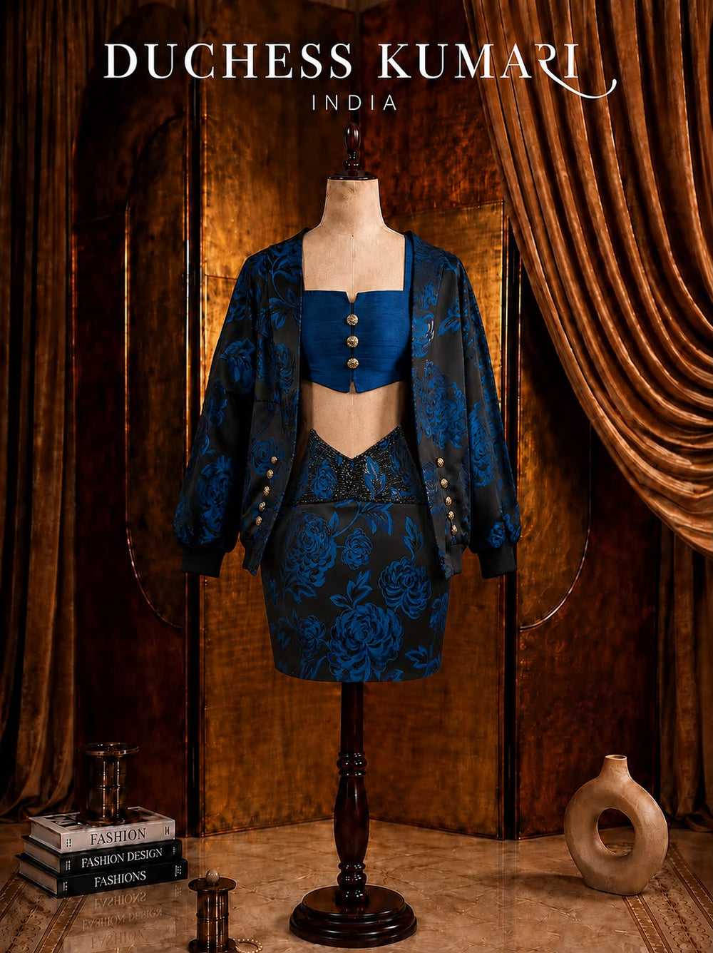 The Midnight Bloom Brocade Set