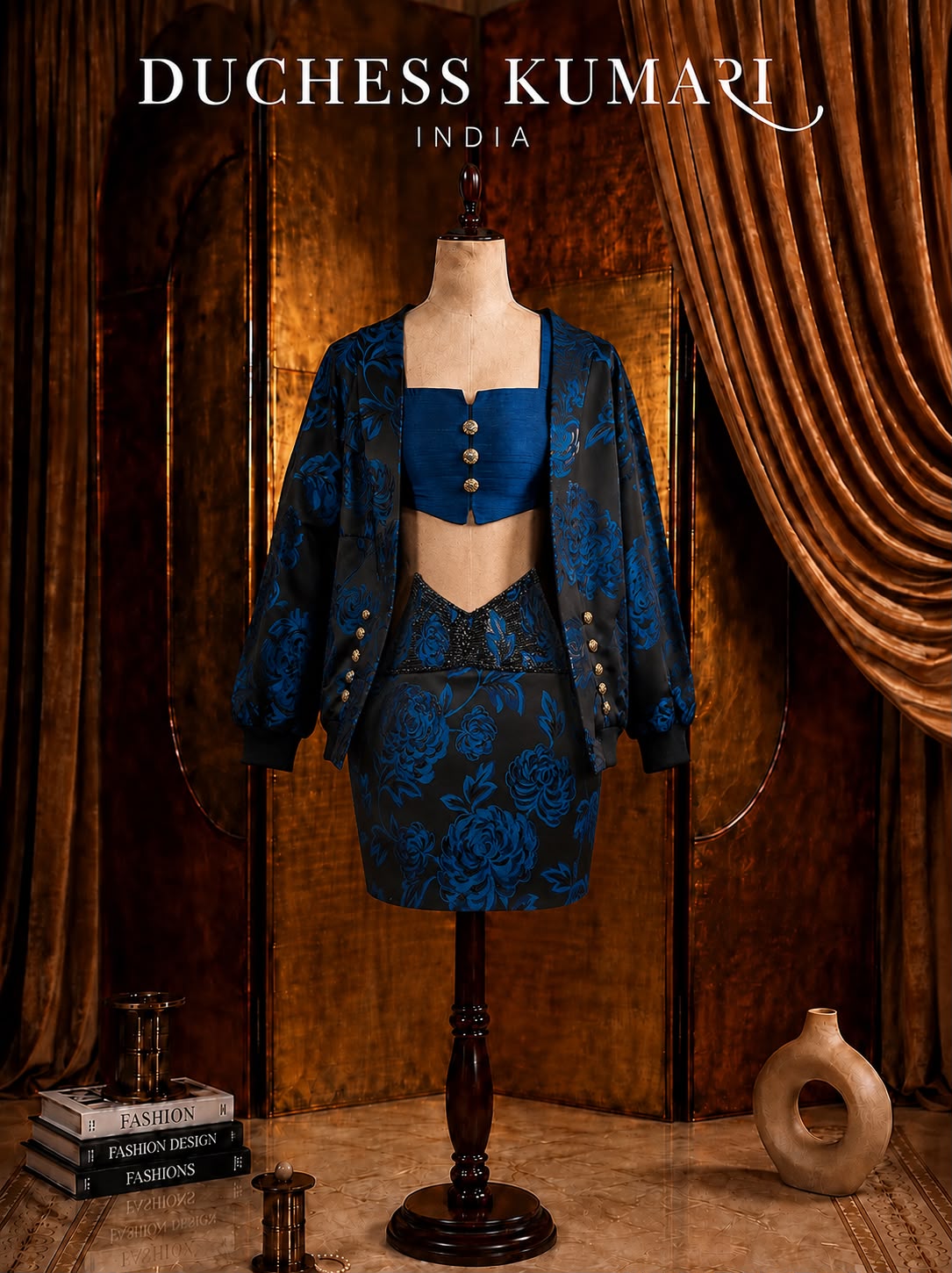 The Midnight Bloom Brocade Set
