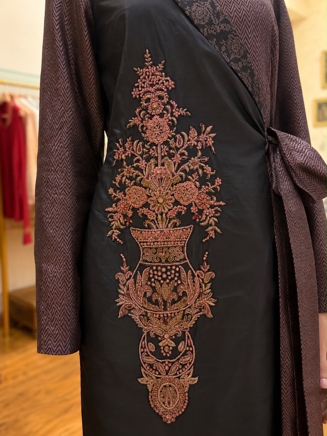 The Meher Brocade wrap dress