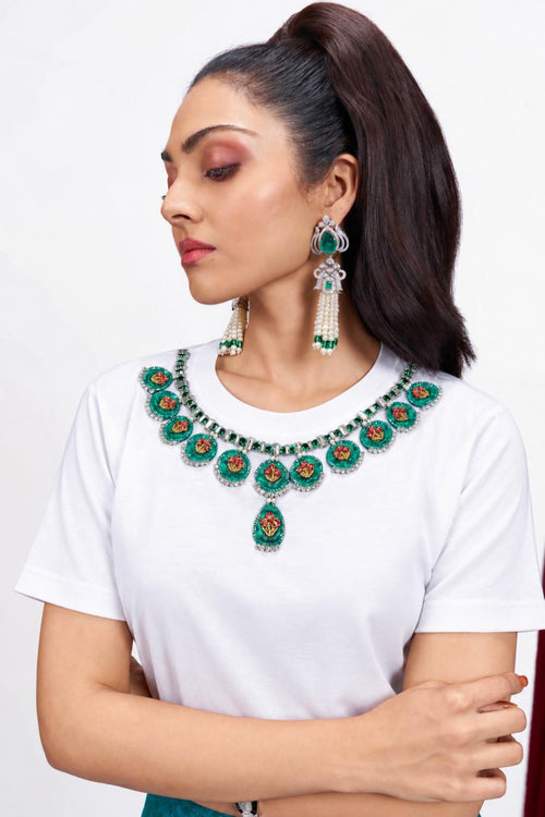 White, Emerald Green