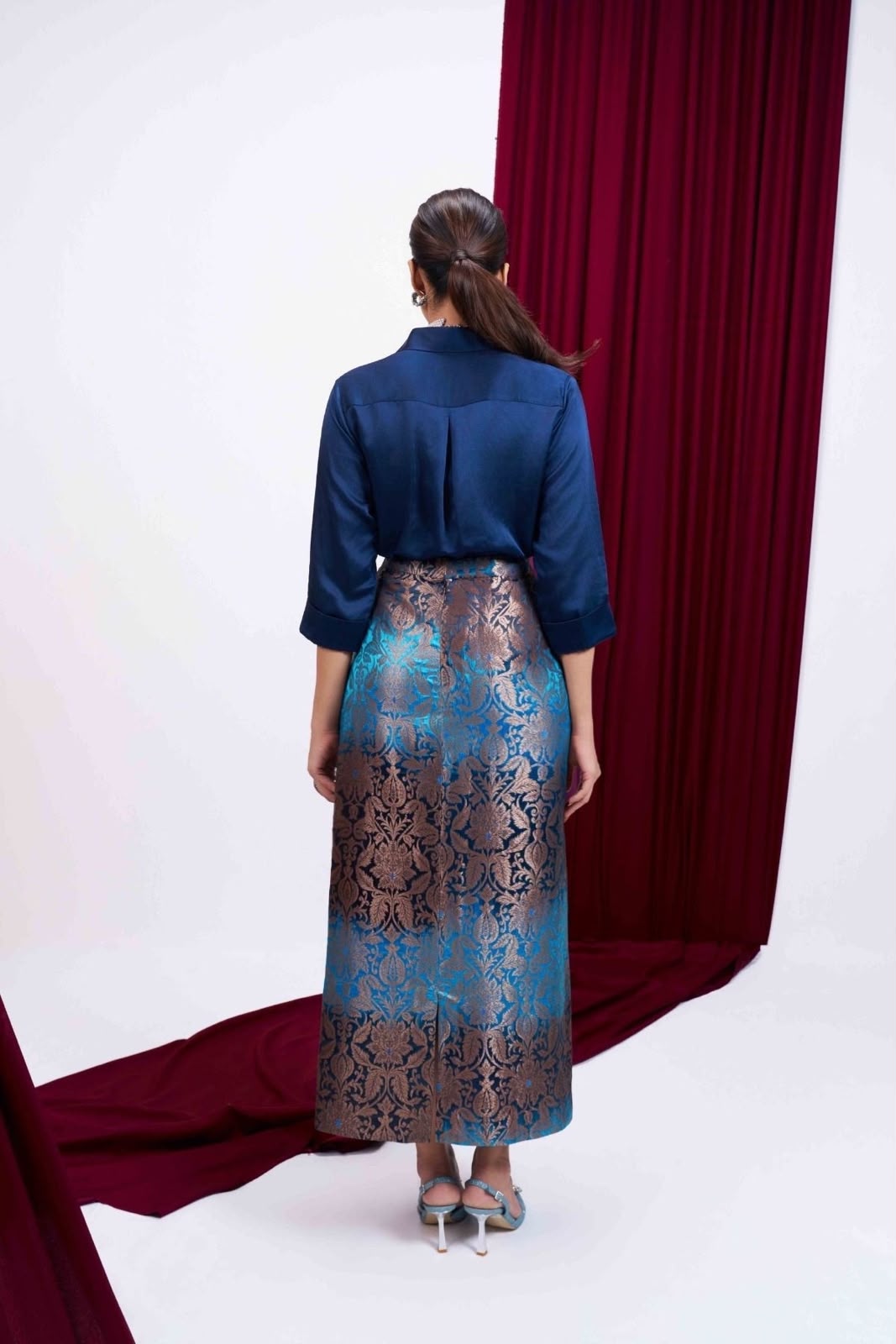 Noor Jahan Column Skirt